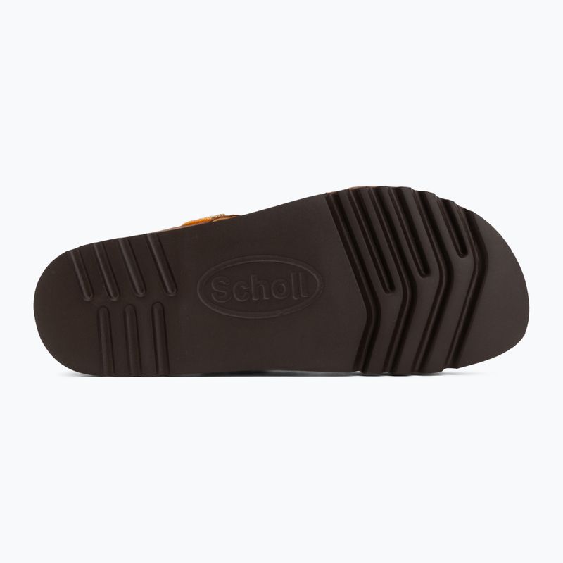 Moteriškos šlepetės Scholl New Bogota Wedge Med cognac/multi 4