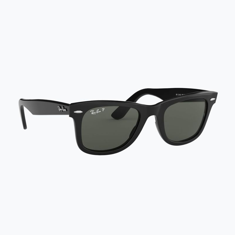 Akiniai nuo saulės Ray-Ban Wayfarer Classic black/green polarized