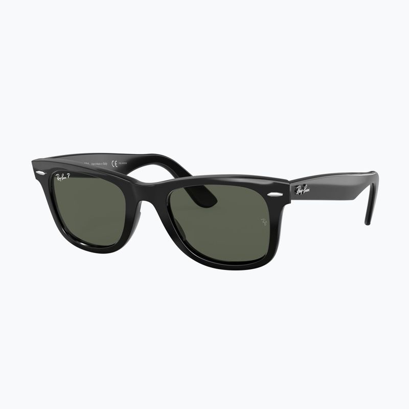 Akiniai nuo saulės Ray-Ban Wayfarer Classic black/green polarized 4