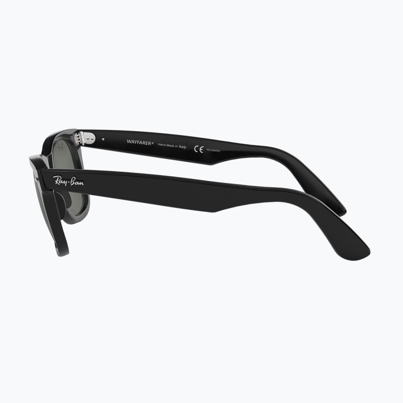 Akiniai nuo saulės Ray-Ban Wayfarer Classic black/green polarized 7