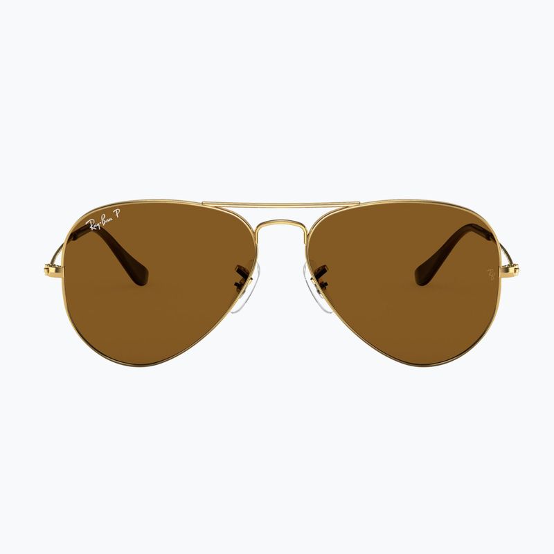 Saulės akiniai Ray-Ban Aviator Classic arista gold/brown polarized 2