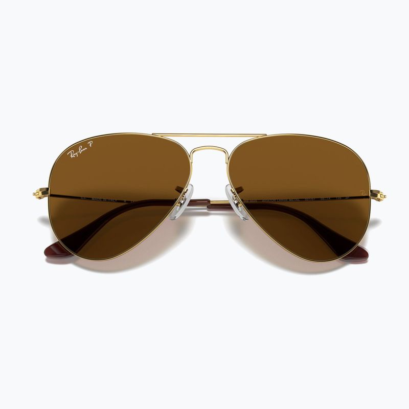 Saulės akiniai Ray-Ban Aviator Classic arista gold/brown polarized 3