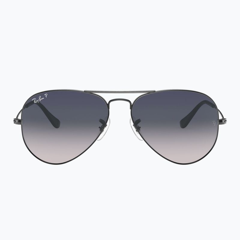Akiniai nuo saulės Ray-Ban Aviator Classic gunmetal/blue polarized 2