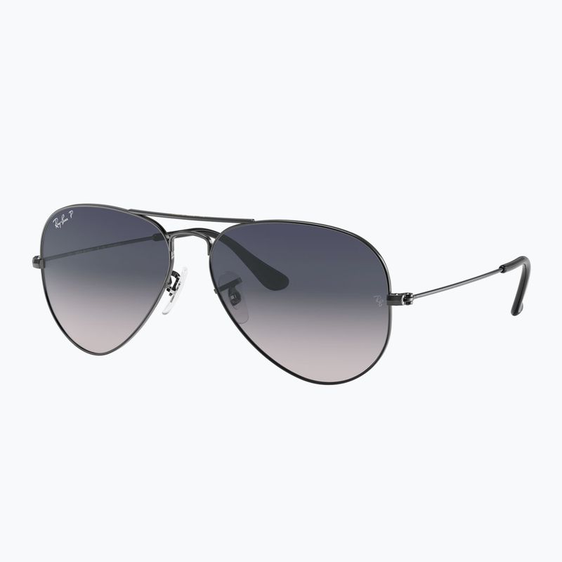 Akiniai nuo saulės Ray-Ban Aviator Classic gunmetal/blue polarized 4
