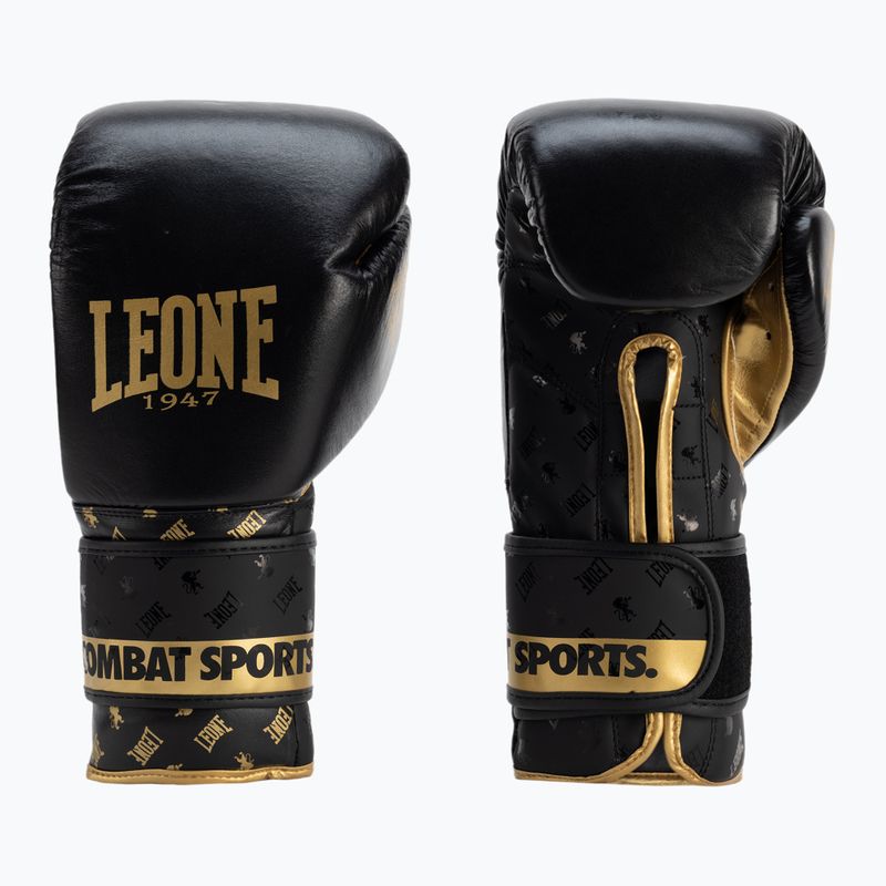 LEONE 1947 Dna juodos/auksinės bokso pirštinės GN220