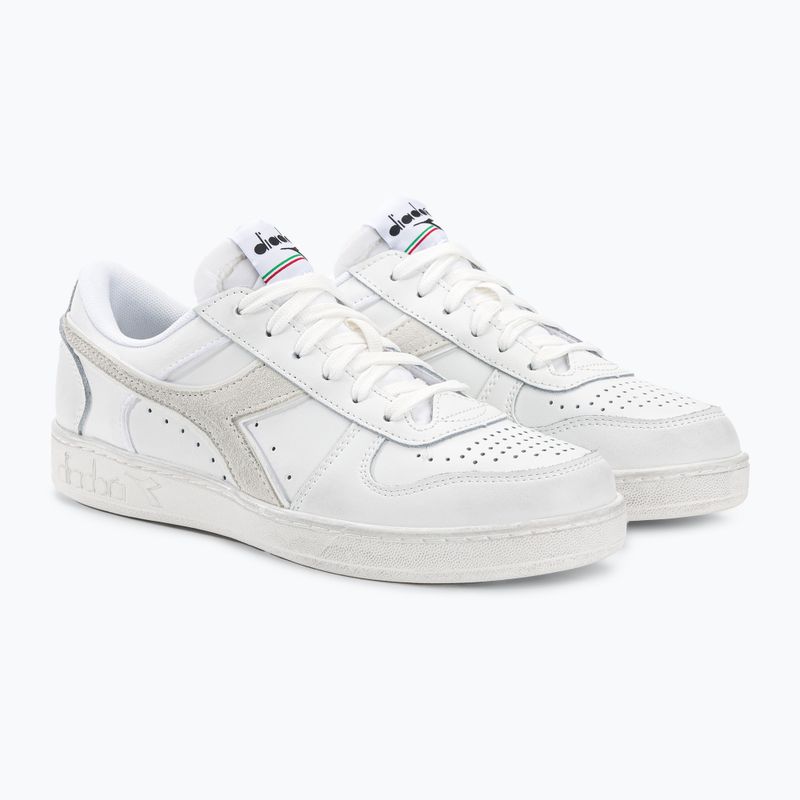 Diadora Magic Basket Low Icona Leather white/white batai 4