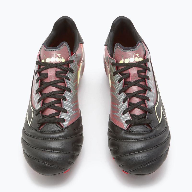 Vyriški futbolo bateliai Diadora Brasil Elite Veloce R LPU juodi ir raudoni DD-101.179181-D0136-39 12