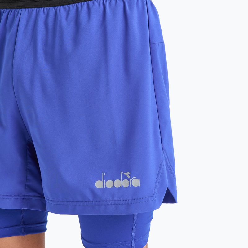 Diadora Double Layer Bermuda Be One bėgimo šortai vyrams, mėlyni DD-102.179162-60050 4