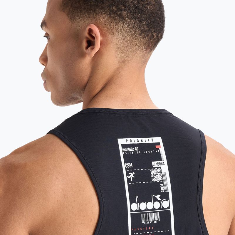 Vyriški bėgimo marškinėliai Diadora Super Light Tank Be One juodi DD-102.179161-80013 5