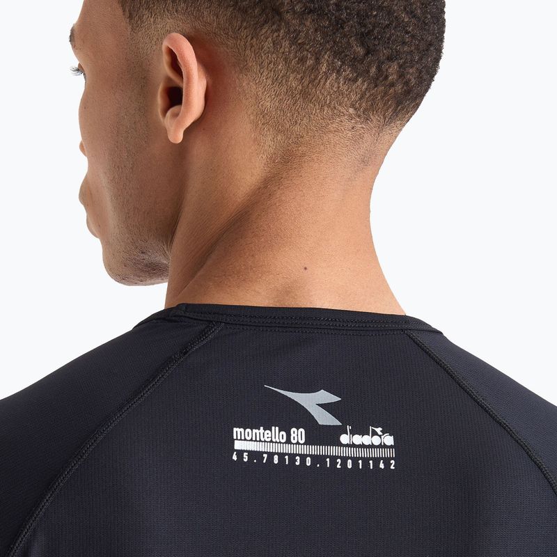 Vyriški bėgimo marškinėliai Diadora Super Light Be One juodi DD-102.179160-80013 5