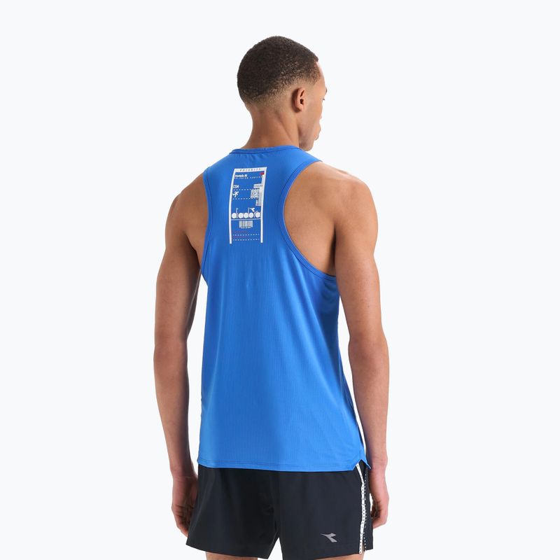 Vyriški bėgimo marškinėliai Diadora Super Light Tank Be One blue DD-102.179161-65045-S 3