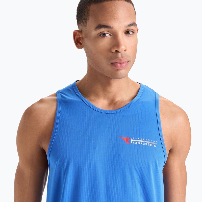 Vyriški bėgimo marškinėliai Diadora Super Light Tank Be One blue DD-102.179161-65045-S 4