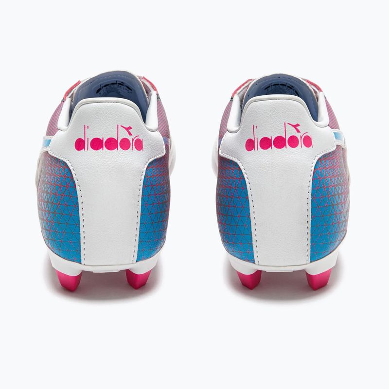 Vyriški futbolo bateliai Diadora Brasil Elite Veloce GR LPU white/pink fluo/blue fluo 12