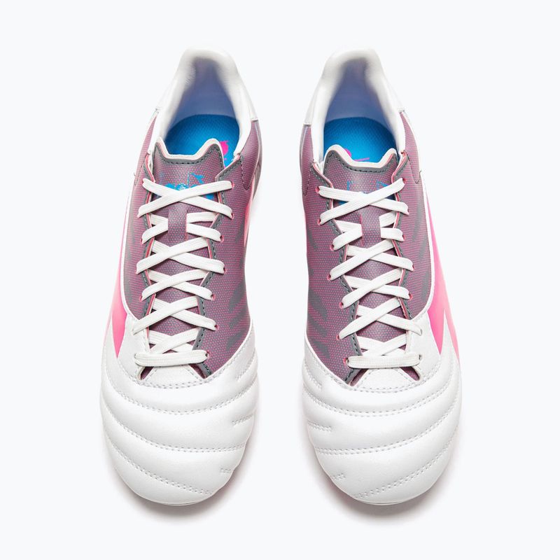 Vyriški futbolo bateliai Diadora Brasil Elite Veloce GR LPU white/pink fluo/blue fluo 13