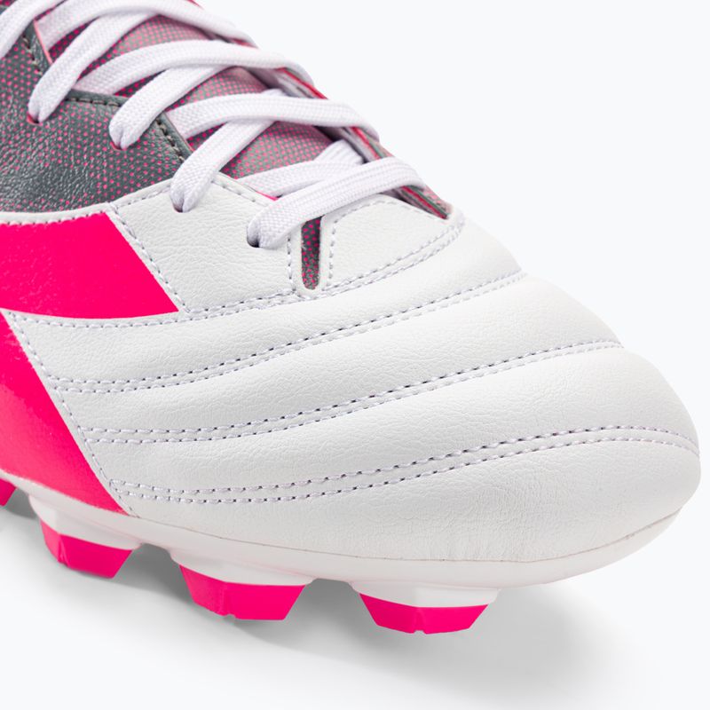 Vyriški futbolo bateliai Diadora Brasil Elite Veloce GR LPU white/pink fluo/blue fluo 7