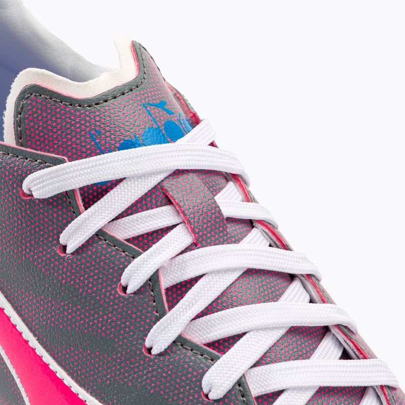 Vyriški futbolo bateliai Diadora Brasil Elite Veloce GR LPU white/pink fluo/blue fluo 8
