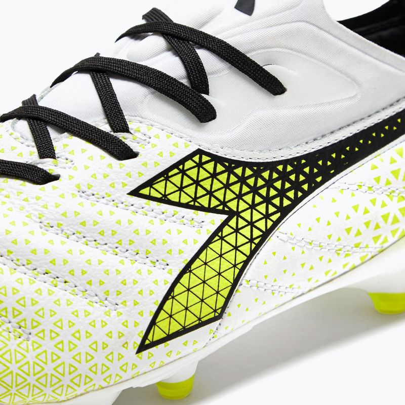 Vyriški futbolo bateliai Diadora Brasil Elite Tech GR LPX white/black/fluo yellow 15