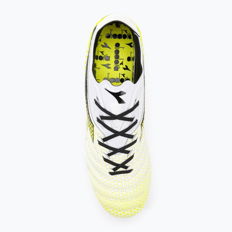 Vyriški futbolo bateliai Diadora Brasil Elite Tech GR LPX white/black/fluo yellow 6