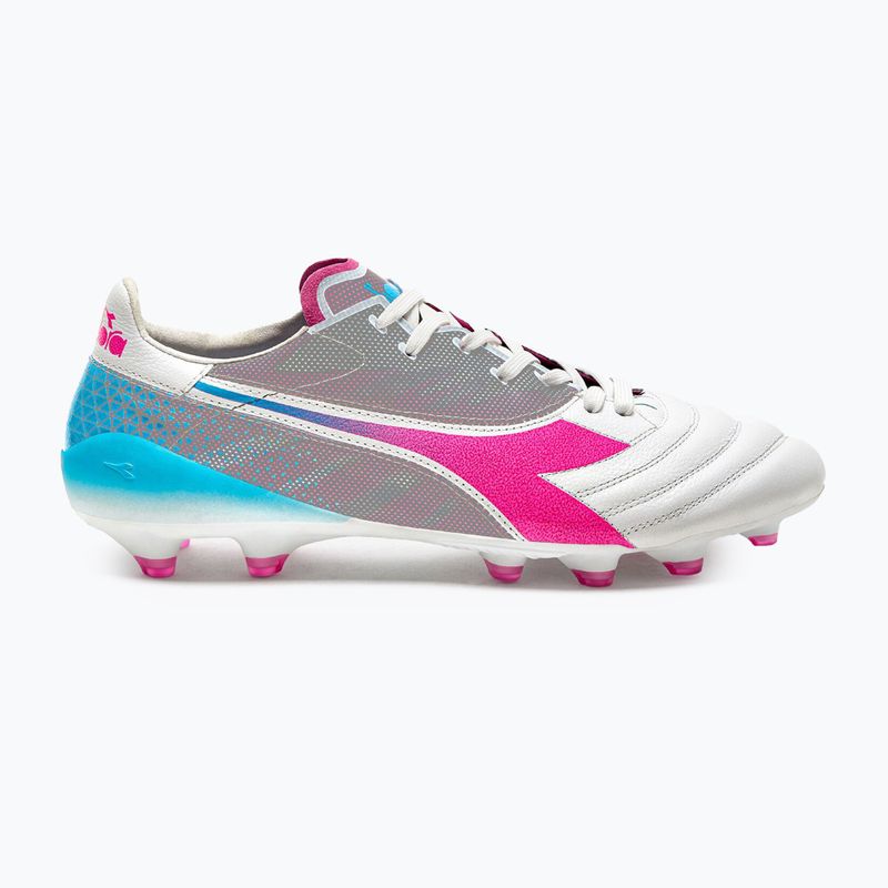 Vyriški futbolo bateliai Diadora Brasil Elite Veloce GR ITA LPX white/pink fluo/blue fluo 11