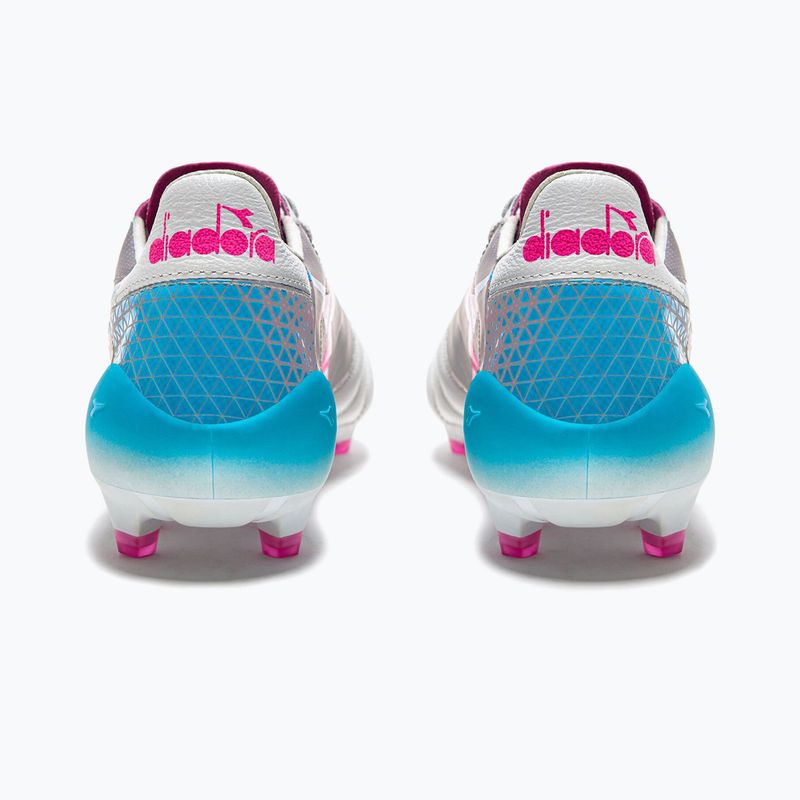 Vyriški futbolo bateliai Diadora Brasil Elite Veloce GR ITA LPX white/pink fluo/blue fluo 12