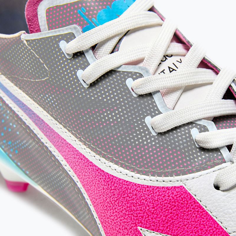 Vyriški futbolo bateliai Diadora Brasil Elite Veloce GR ITA LPX white/pink fluo/blue fluo 15