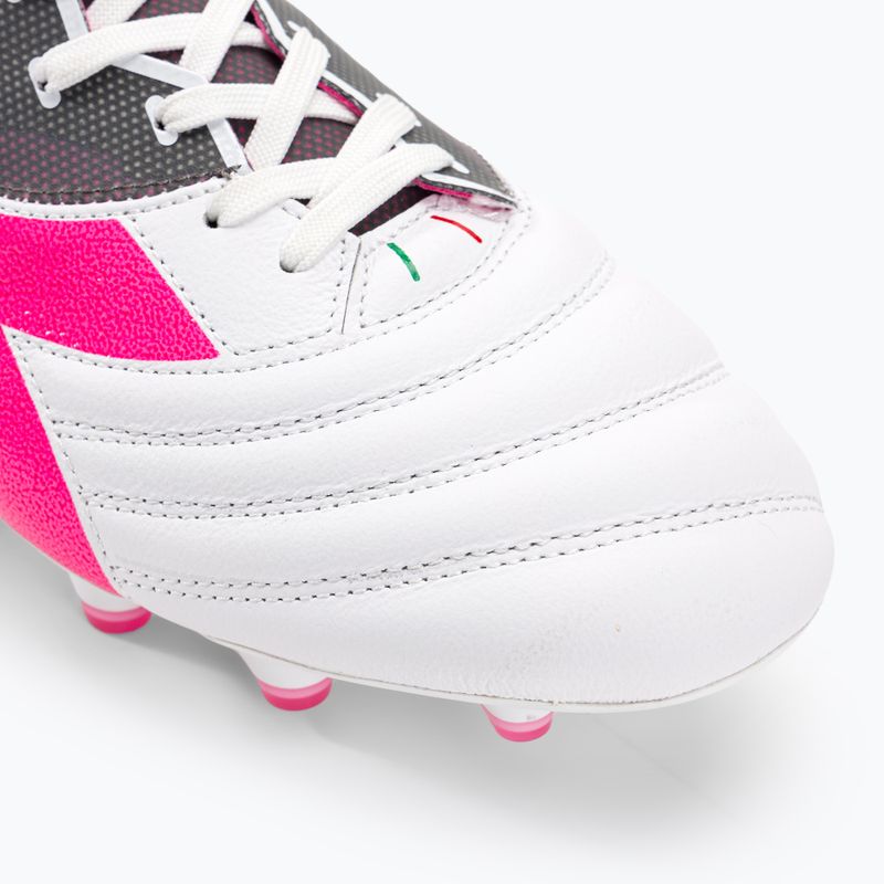 Vyriški futbolo bateliai Diadora Brasil Elite Veloce GR ITA LPX white/pink fluo/blue fluo 7