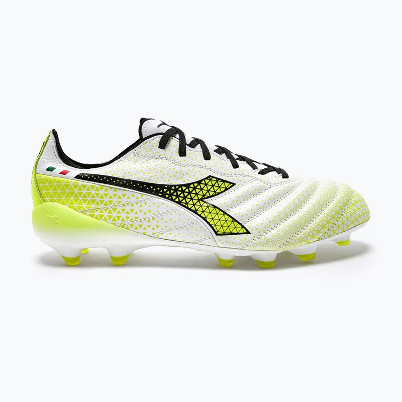 Vyriški futbolo bateliai Diadora Brasil Elite Tech GR ITA LPX white/black/fluo yellow 11