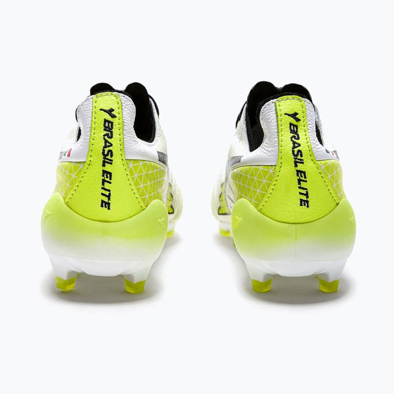 Vyriški futbolo bateliai Diadora Brasil Elite Tech GR ITA LPX white/black/fluo yellow 12