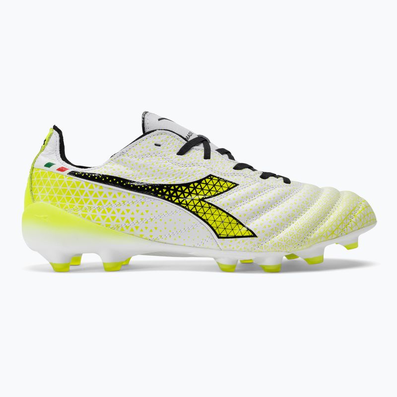 Vyriški futbolo bateliai Diadora Brasil Elite Tech GR ITA LPX white/black/fluo yellow 2