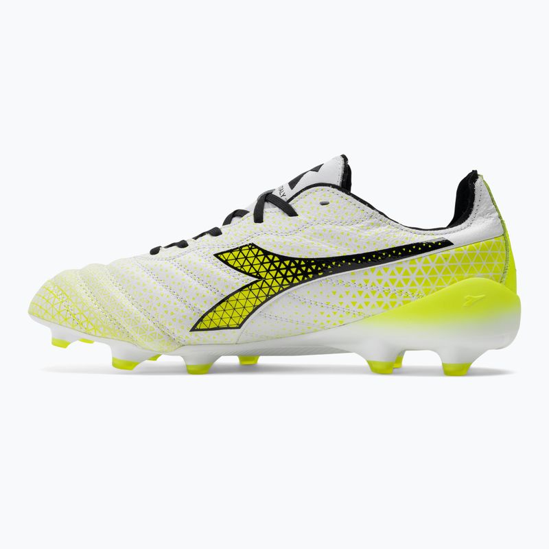 Vyriški futbolo bateliai Diadora Brasil Elite Tech GR ITA LPX white/black/fluo yellow 10