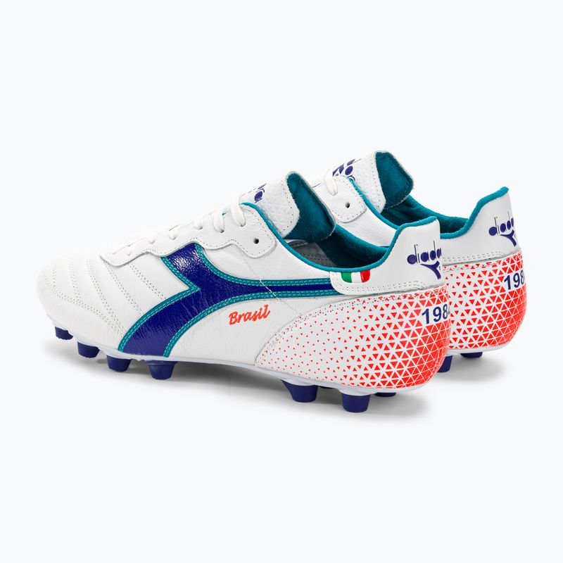 Vyriški futbolo bateliai Diadora Brasil Italy OG GR LT+ MDPU white/navy 3