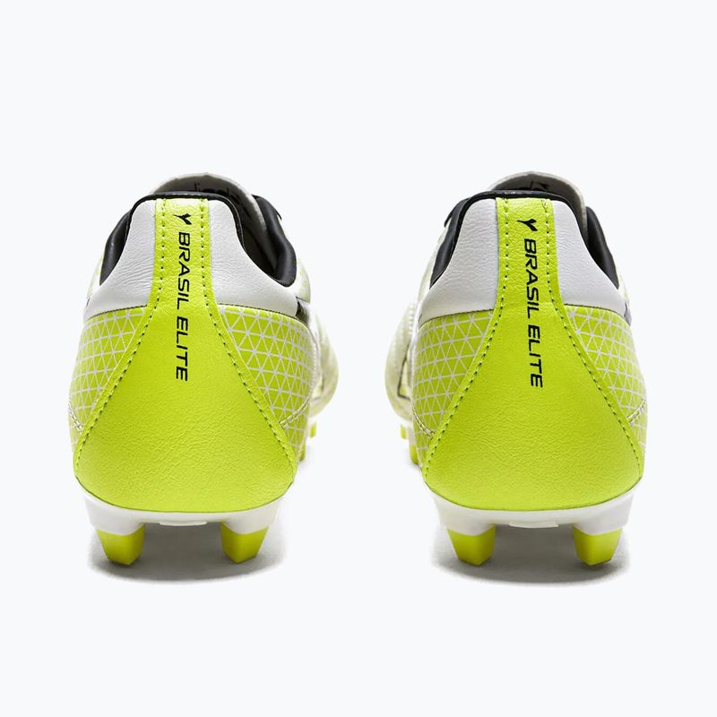 Vaikiški futbolo bateliai Diadora Brasil Elite GR LT LPU Y balti/juodi/juodai geltoni 12