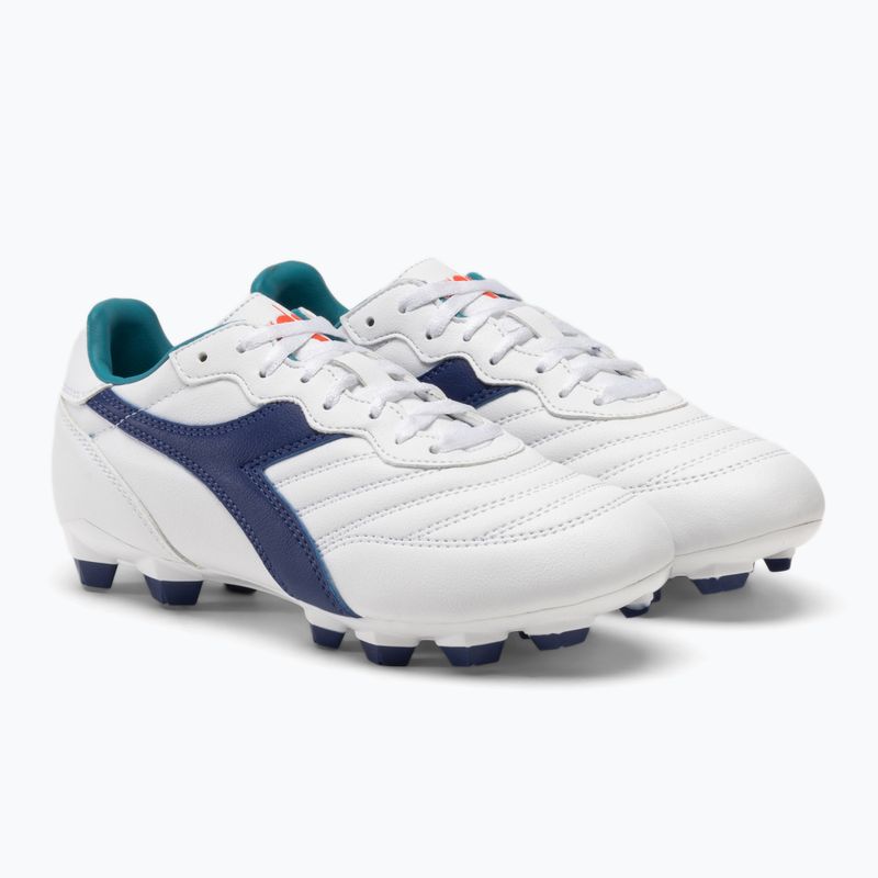 Vaikiški futbolo bateliai Diadora Brasil 2 R LPU JR white/navy 4