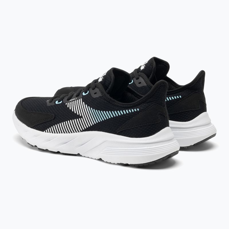 Moteriški bėgimo bateliai Diadora Passo 3 black/white/aruba blue 3