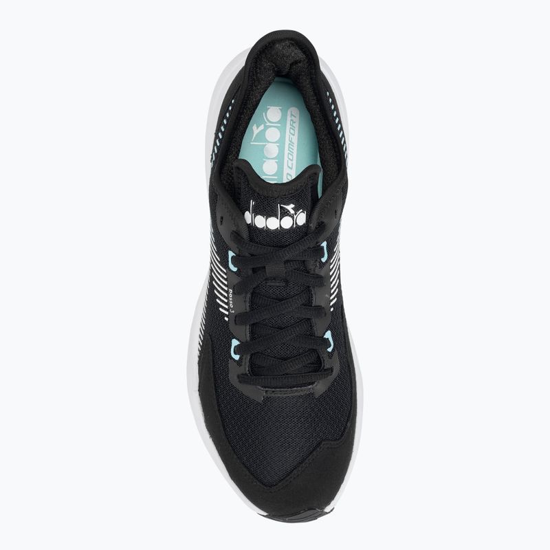 Moteriški bėgimo bateliai Diadora Passo 3 black/white/aruba blue 6