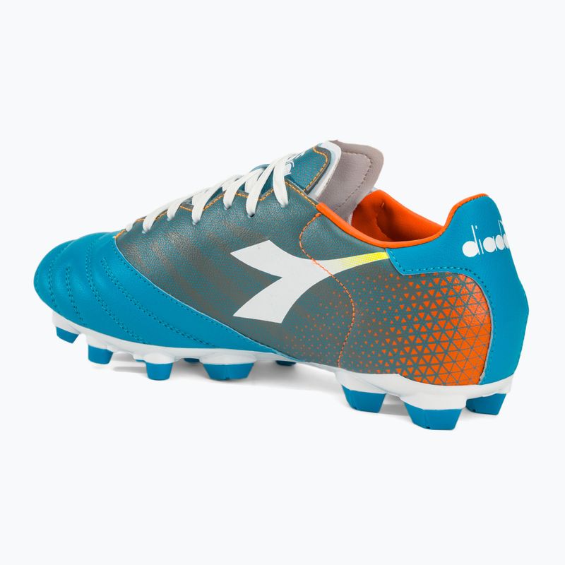 Vyriški futbolo bateliai Diadora Brasil Elite Veloce GR LPU blue fluo/white/orange 3