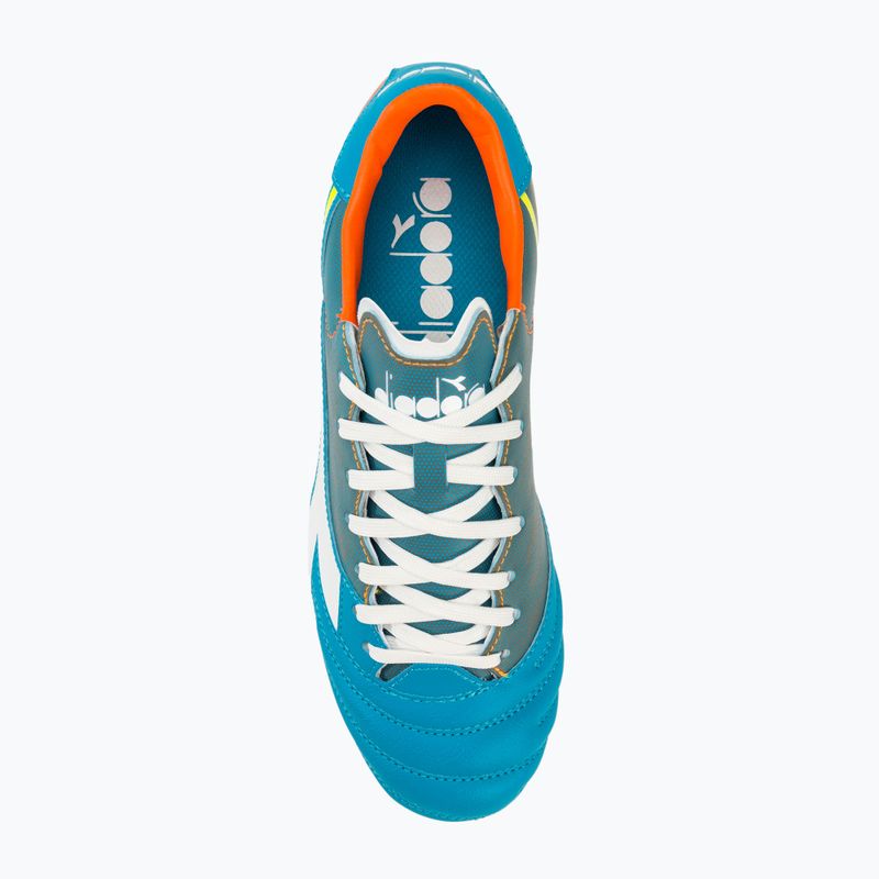 Vyriški futbolo bateliai Diadora Brasil Elite Veloce GR LPU blue fluo/white/orange 5