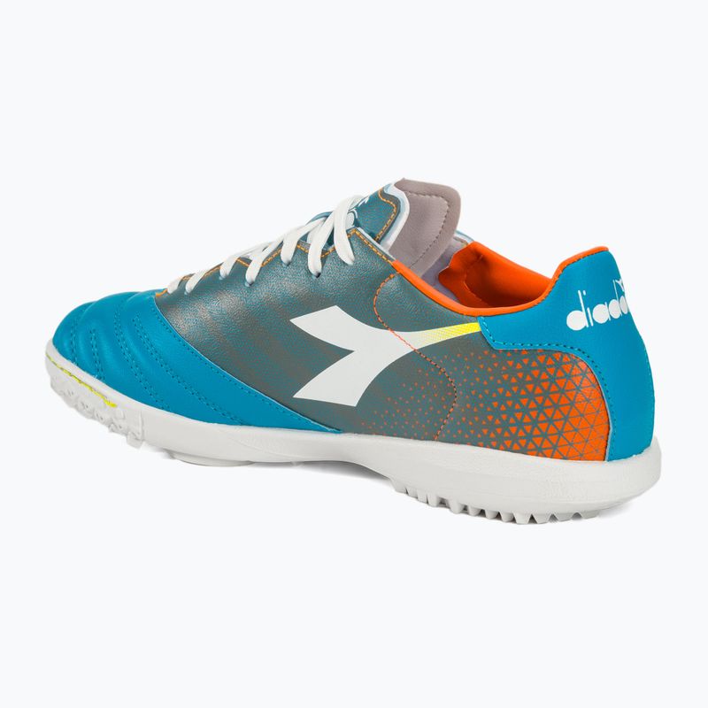 Vyriški futbolo bateliai Diadora Brasil Elite Veloce GR TFR blue fluo/white/orange 3