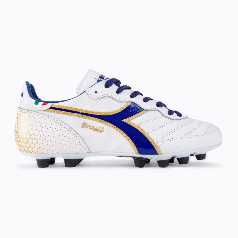 Vyriški futbolo bateliai Diadora Brasil Italy OG GR LT+ MDPU white/blue/gold 2