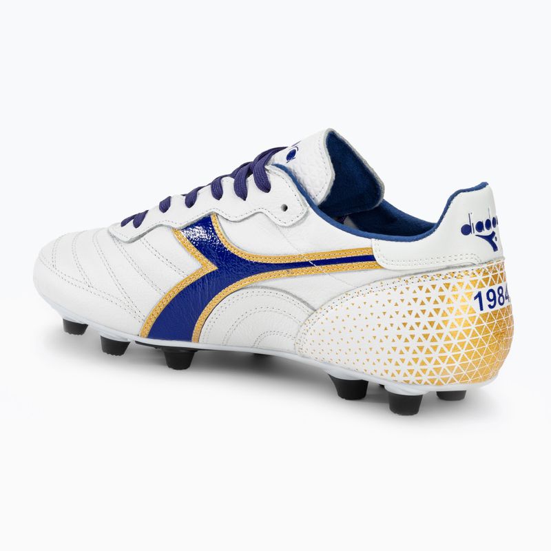 Vyriški futbolo bateliai Diadora Brasil Italy OG GR LT+ MDPU white/blue/gold 3