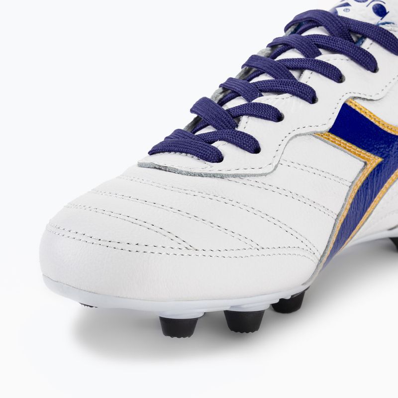 Vyriški futbolo bateliai Diadora Brasil Italy OG GR LT+ MDPU white/blue/gold 7