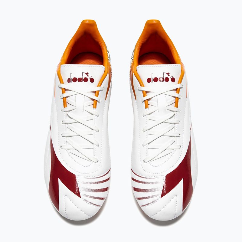 Vyriški futbolo batai Diadora Maximus Elite R LPU white/chili pepper/russet orange 10