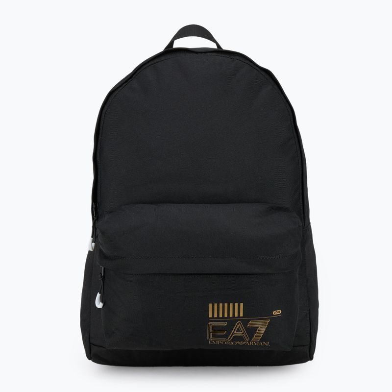 EA7 Emporio Armani Train Core 20 l juoda/auksinė kuprinė su logotipu