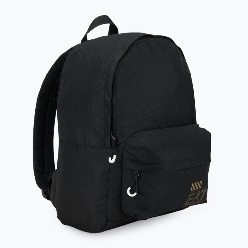 EA7 Emporio Armani Train Core 20 l juoda/auksinė kuprinė su logotipu 2