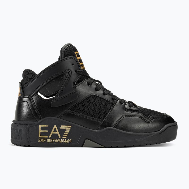 Batai EA7 Emporio Armani Basket Mid triple black/gold 2