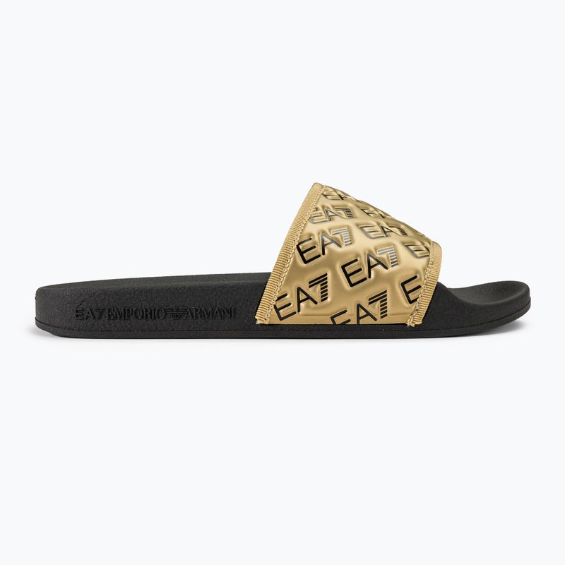 Šlepetės EA7 Emporio Armani Water Sports All Over black/gold 2