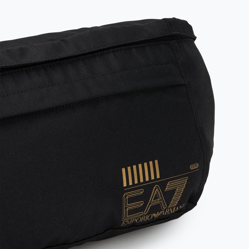 EA7 Emporio Armani Train Core Maxi Sling 7 l juoda/auksinė su logotipu inkstų maišelis 5