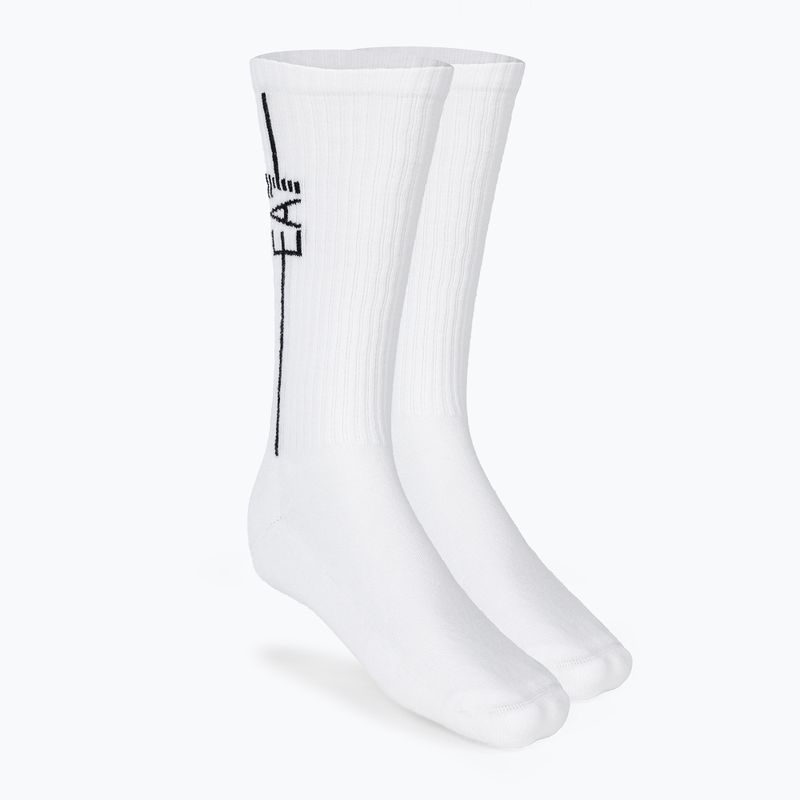 Kojinės EA7 Emporio Armani Train 2 poros white/black