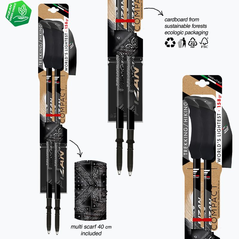 Žygio lazdos  Fizan Compact MS black 6
