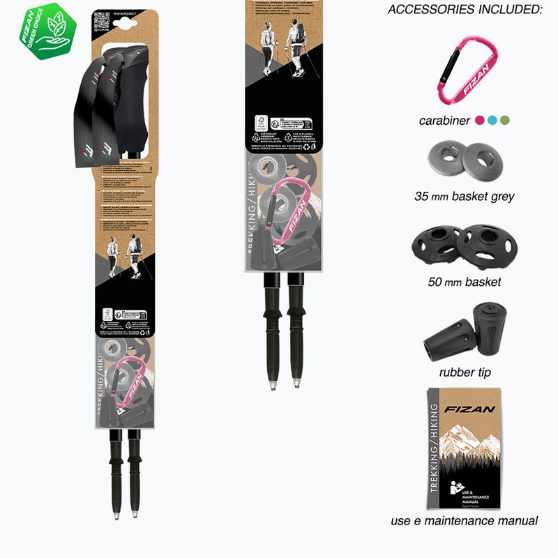 Žygio lazdos  Fizan Compact MS magenta 7